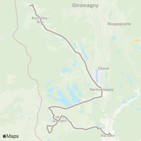 Optymo Auxelles-Haut - Valdoie map