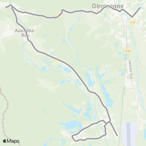Optymo Scolaires Giromagny - Rosemont - Ligne J map