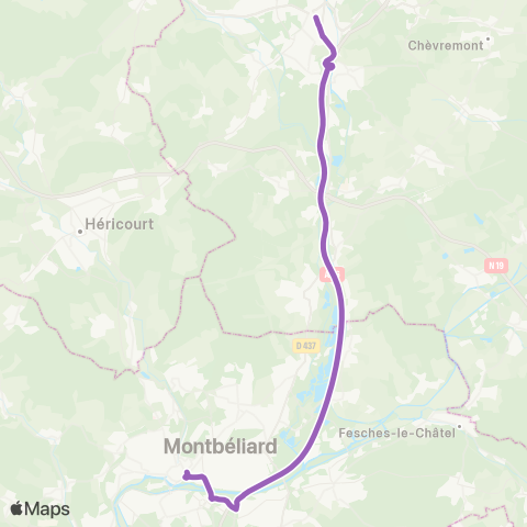 Optymo Belfort - Montbéliard map