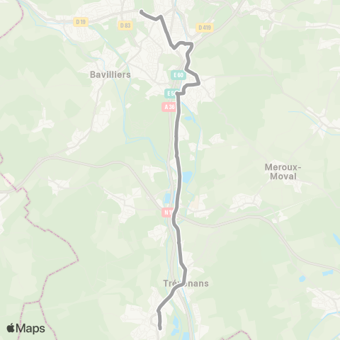 Optymo Scolaires Renfo Scol Urbain - Ligne S map