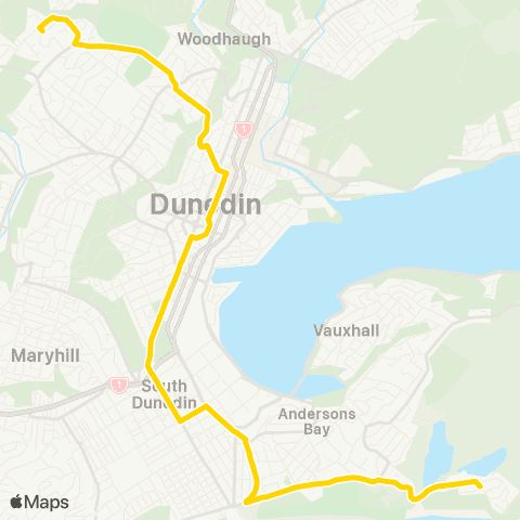 Orbus Dunedin Ocean Grove to Helensburgh map