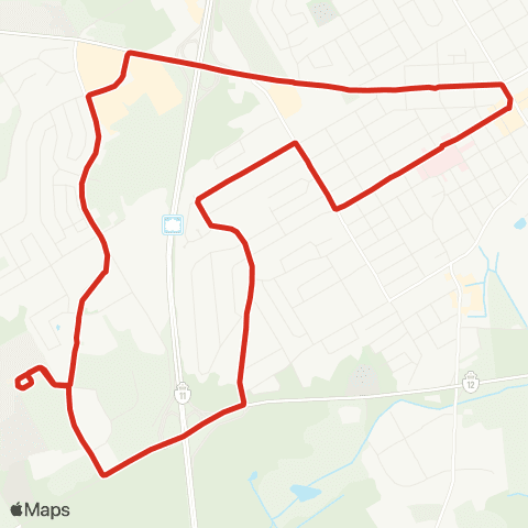 Orillia Transit West Ridge via Old Barrie Road map