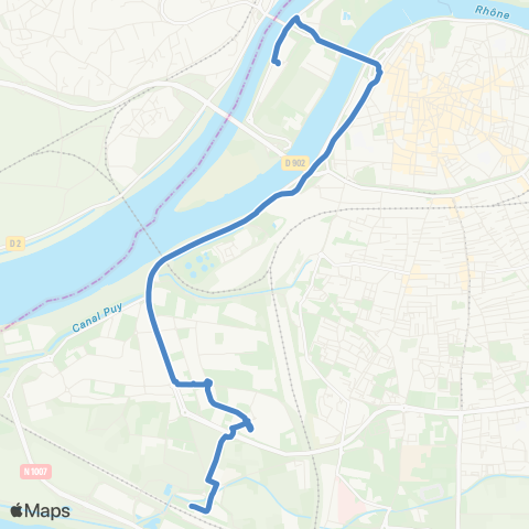 Orizo Avignon TGV - P+R Piot map