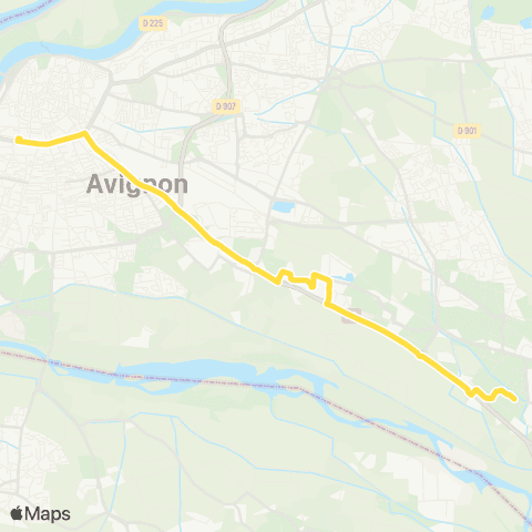 Orizo - Lignes scolaires Avignon - Collège St Michel - Agroparc map