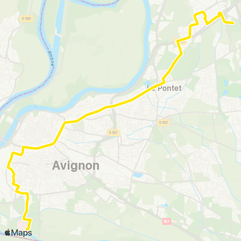 Orizo Hôpital - Avignon Nord Buld 'Air map