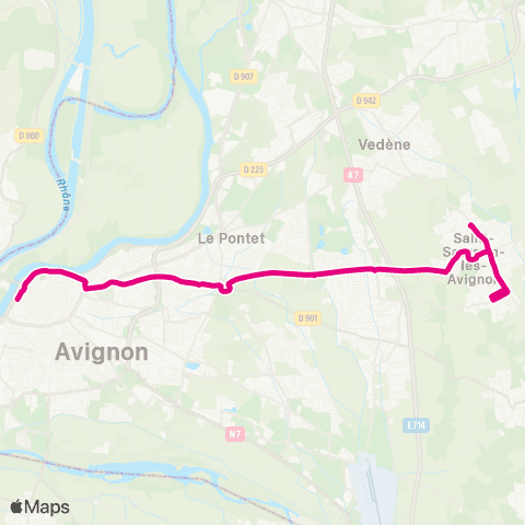 Orizo - Lignes scolaires Jonquerettes / St Saturnin - Aubanel / St Dominique map