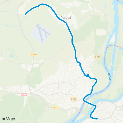 Orizo Pujaut - Avignon Poste map