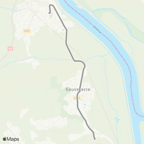 Orizo - Lignes scolaires Sauveterre - Collège Paul Valery map