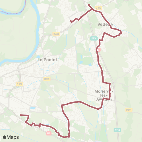 Orizo Avignon Nord - St Chamand map