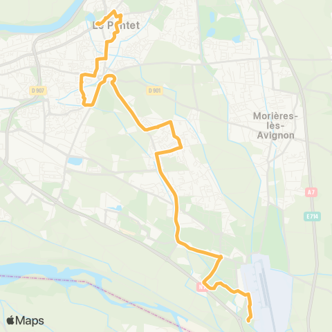 Orizo Le Pontet le Lac - Aéroport map