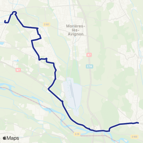 Orizo - Lignes scolaires Caumont - Lycée R. Char map