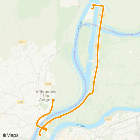 Orizo Navette Camping map