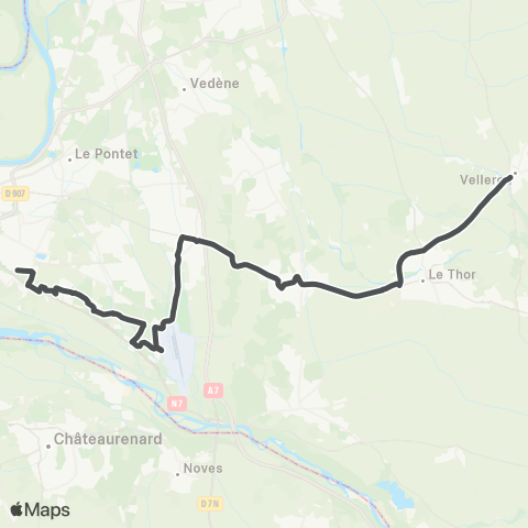 Orizo Velleron / Morieres - St Chamand map