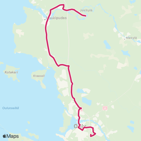 Oulun seudun liikenne Jokela - OSAO map
