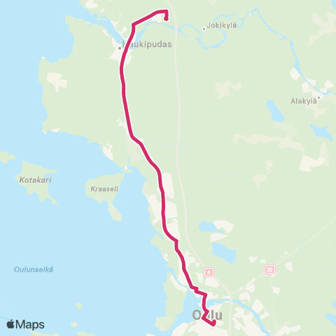 Oulun seudun liikenne Oulu - AOL map