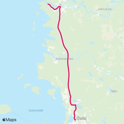 Oulun seudun liikenne Ii - Linnanmaa - Oulu map