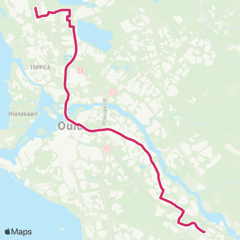 Oulun seudun liikenne Teknologiakylä - Heikkilänkangas map