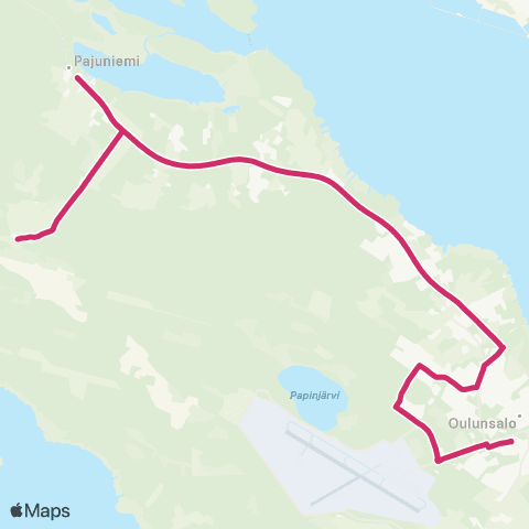 Oulun seudun liikenne Salonpää - Pajuniemi - Oulunsalo map