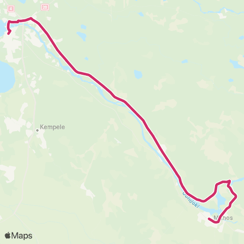 Oulun seudun liikenne Oulu - Muhos - Oulu map
