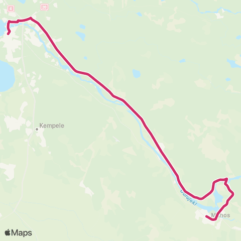 Oulun seudun liikenne Oulu - Muhos - Oulu map