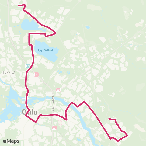 Oulun seudun liikenne Kaijonharju - Kivikkokangas map