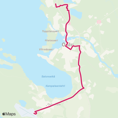 Oulun seudun liikenne Lentoasema - Teknologiakylä map