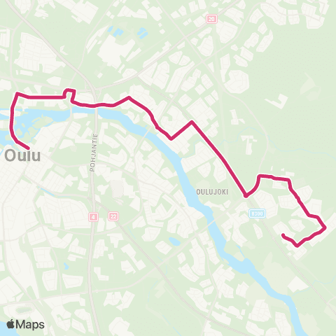 Oulun seudun liikenne Keskusta - Kivikkokangas map