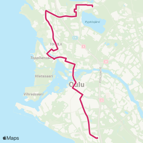 Oulun seudun liikenne Kaijonharju - Mäntylä map