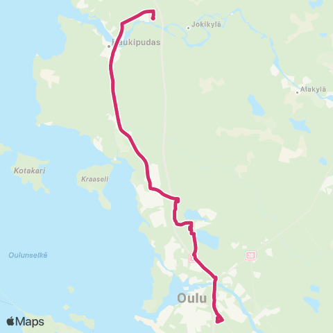 Oulun seudun liikenne Asemakylä - OSAO map