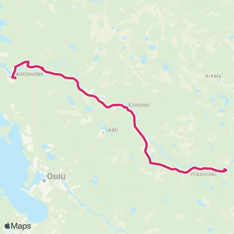 Oulun seudun liikenne Ylikiiminki - Haukipudas map