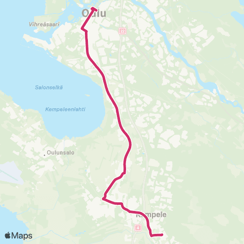 Oulun seudun liikenne Haapamaa - Oulu map