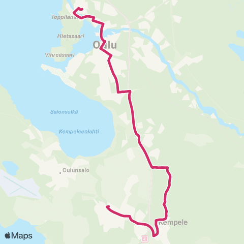 Oulun seudun liikenne Kempele - Oulu map