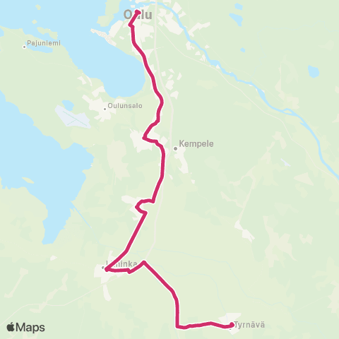 Oulun seudun liikenne Teknologiakylä - Liminka map