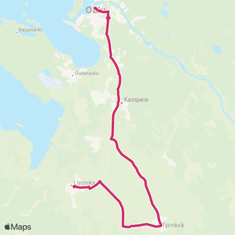 Oulun seudun liikenne Keskusta - Liminka map