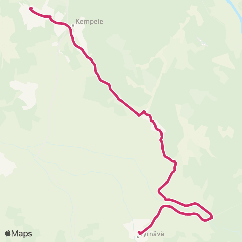 Oulun seudun liikenne Kempele - Tyrnävä map