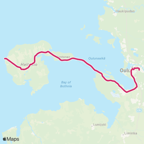 Oulun seudun liikenne Hailuoto - Oulu map