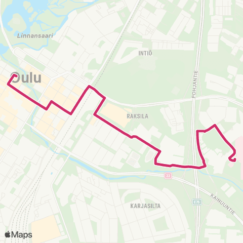 Oulun seudun liikenne Keskusta - Medipolis map