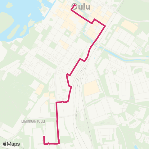 Oulun seudun liikenne Keskusta - Limingantulli map