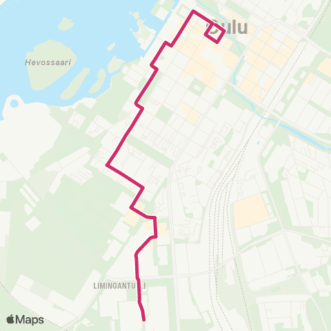 Oulun seudun liikenne Keskusta - Limingantulli map