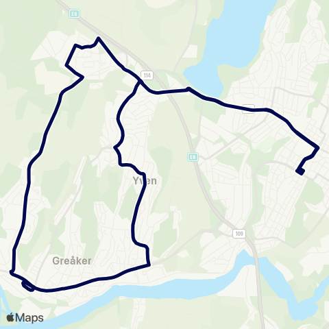 Østfold kollektivtrafikk Sarpsborg-Hannestad øst map
