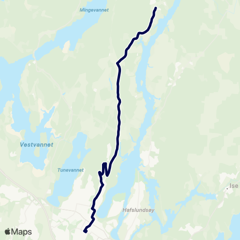 Østfold kollektivtrafikk Sarpsborg-Øvre Tune map