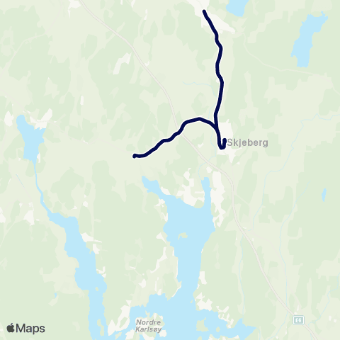Østfold kollektivtrafikk Skoleskyss Sandbakken skole map