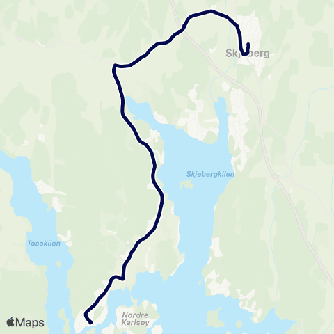 Østfold kollektivtrafikk Skoleskyss Hornnes Skole map