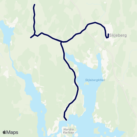 Østfold kollektivtrafikk Skoleskyss Ullerøy skole map