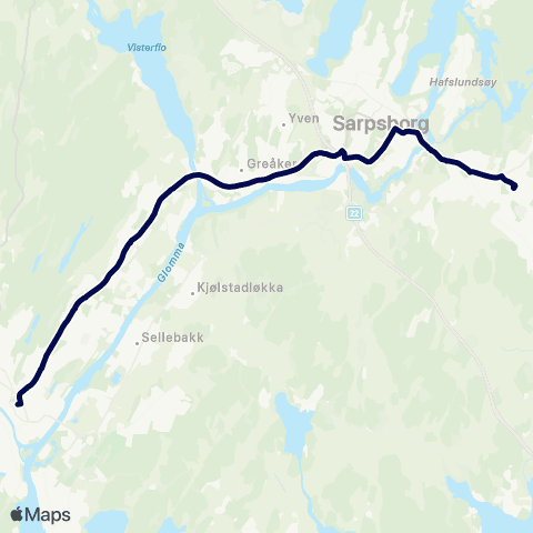 Østfold kollektivtrafikk Skoleskyss Borg vgs map
