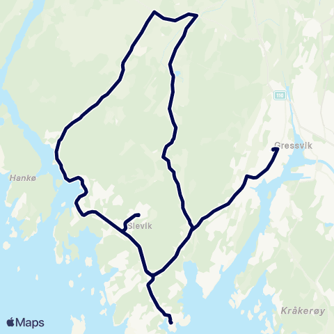 Østfold kollektivtrafikk Skoleskyss Gressvik ungdomsskole map