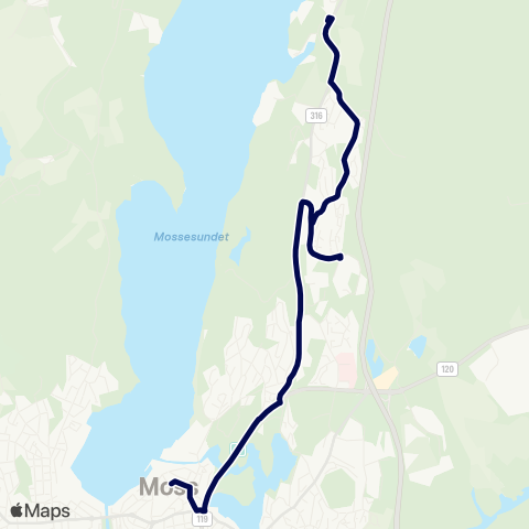 Østfold kollektivtrafikk Skredderåsen-Kambo map