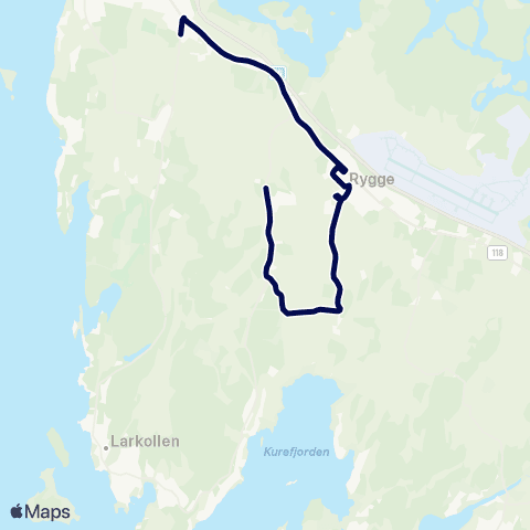 Østfold kollektivtrafikk Skoleskyss Rygge ungdomsskole map