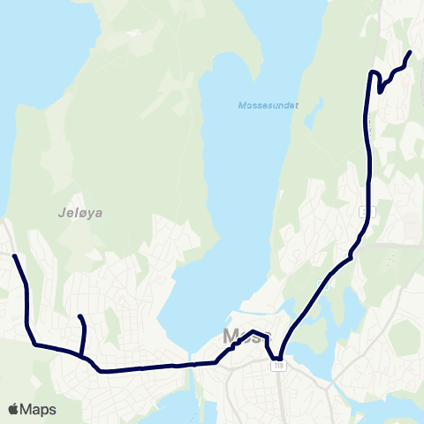 Østfold kollektivtrafikk Skoleskyss Steinerskolen Moss map