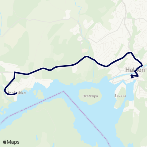 Østfold kollektivtrafikk Halden-Isebakke map